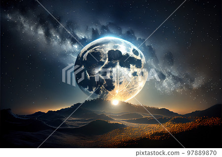 alien world, deep space landscape 97889870