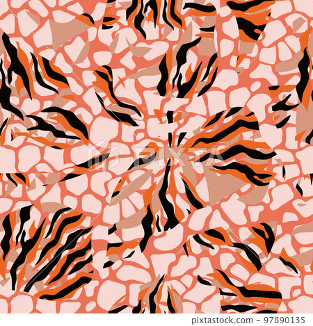 Animal abstract fantasy skinny seamless pattern Animal abstract fantasy skinny seamless pattern 97890135
