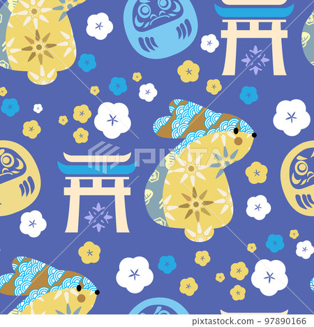 2023  Japanese new year rabbit pattern 8 97890166