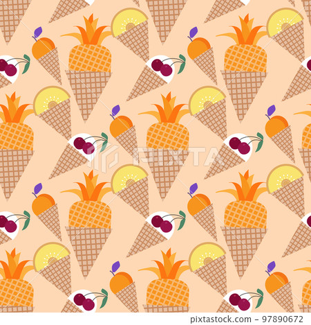 Ice cream fruit pattern 9 Ice cream fruit pattern 9 97890672