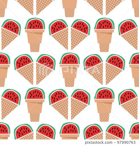 Ice cream fruit pattern 5 97890763
