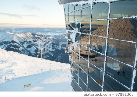 sunset above the jasna chopok mountain sunset above the jasna chopok mountain 97891303