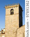 Bell tower of the Main Church of Our Lady of the Assumption in Caminha, Portugal. 97891362