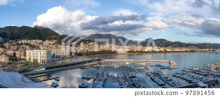 Port, Marina and City by the Sea. Salerno, Italy. Port, Marina and City by the Sea. Salerno, Italy. 97891456