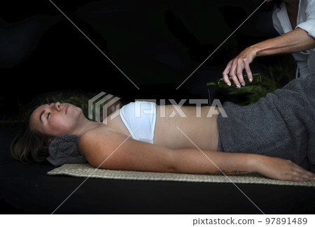 woman and energy healing woman and energy healing 97891489