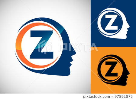 Initial alphabet Z with the human brain, A Logo for science, medical research, technology, AI Initial alphabet Z with the human brain, A Logo for science, medical research, technology, AI 97891875