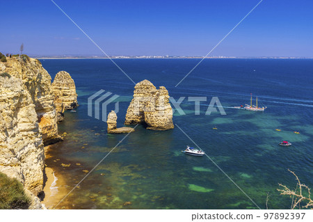 coast of Algarve near Lagos, Portugal 97892397