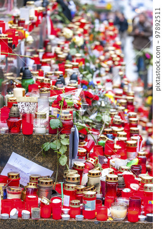 Remembering after the death of the former president Vaclav Havel in December 2011, Prague, Czech Republic Remembering after the death of the former president Vaclav Havel in December 2011, Prague, Czech Republic 97892511