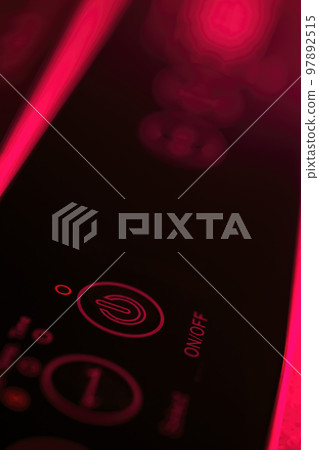 Switch button on off with symbol on dark background Switch button on off with symbol on dark background 97892515