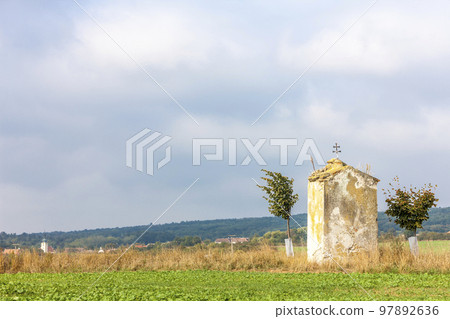 ruined calvary chapel near Konice, Znojmo Region, Czech Republic ruined calvary chapel near Konice, Znojmo Region, Czech Republic 97892636