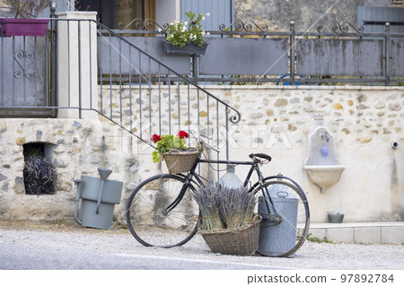 still life with bicycle in Provence, France 97892784