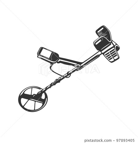 Black legendary metal detector for treasure hunt Black legendary metal detector for treasure hunt 97893405