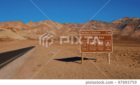 Artists Palette - an awesome landmark at Death Valley California Artists Palette - an awesome landmark at Death Valley California 97893759