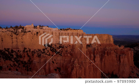 Amazing Bryce Canyon in the evening - view after sunset 97893980