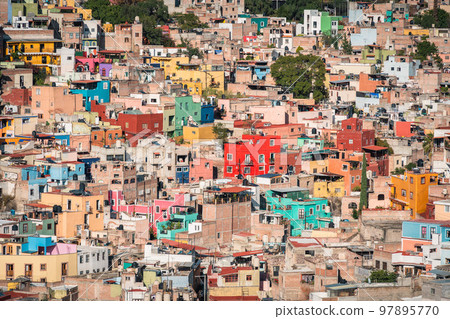 Cityscape of Guanajuato, a city in Mexico seen from the observatory Cityscape of Guanajuato, a city in Mexico seen from the observatory 97895770