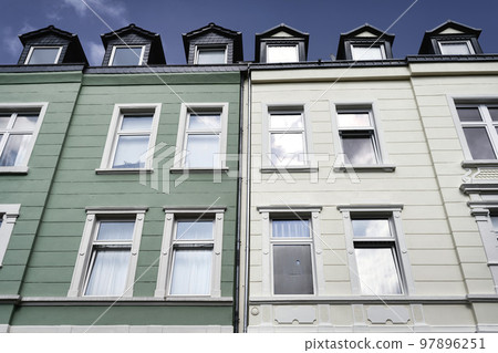 old pastel colored rental houses  97896251