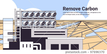 modern green eco-plant environmental conservation idea save world decarbonization remove carbon dioxide capture 97896370