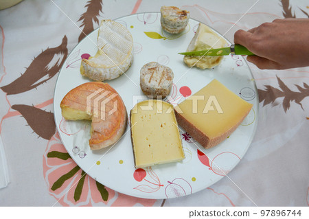 Cheese platter with cheese 97896744