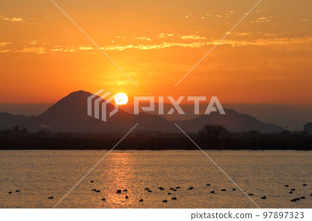 Omi Fuji and sunrise 97897323