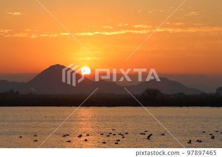 Omi Fuji and sunrise Omi Fuji and sunrise 97897465