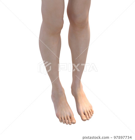 腳穿運動鞋(非合成鞋)燙髮3DCG插畫素材 腳穿運動鞋(非合成鞋)燙髮3DCG插畫素材 97897734