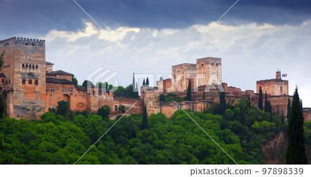 view of Alcazaba at Alhambra. Granada view of Alcazaba at Alhambra. Granada 97898339