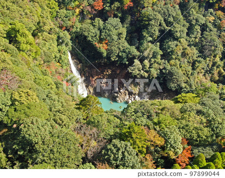 位於霧島山腳下的深谷中的千里瀑布 97899044