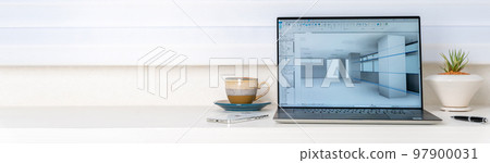Three-dimensional CAD three-dimensional 3DCG architectural design project interior banner Three-dimensional CAD three-dimensional 3DCG architectural design project interior banner 97900031