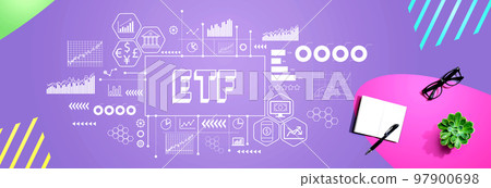 ETF theme with notebook and pen ETF theme with notebook and pen 97900698