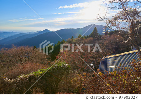 View to the east from Mitakedaira near Mitakesan Station in Ome City, Tokyo in autumn 97902027