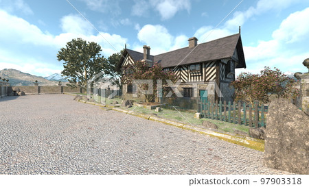 mountaintop stone house 97903318