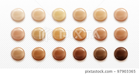 Beige to chocolate foundation or paint drops 97903365