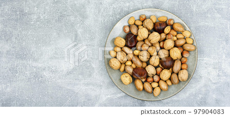 Mixed nuts, space for text 97904083