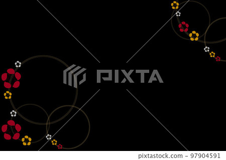 Japanese style image background material (black background) 97904591
