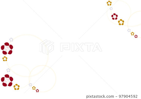 日式圖像背景材料（白色背景） 97904592