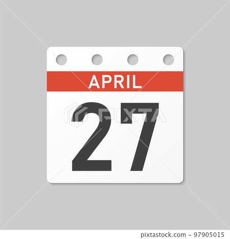 Icon page calendar day - 27 April Icon page calendar day - 27 April 97905015