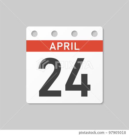 Icon page calendar day - 24 April 97905018