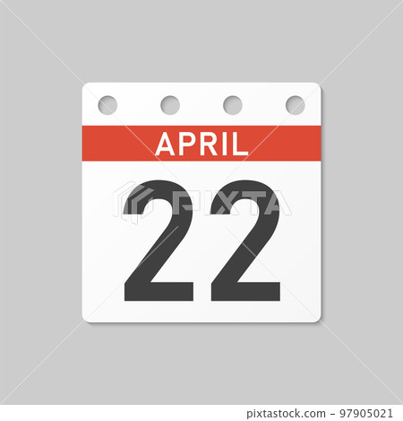 Icon page calendar day - 22 April 97905021