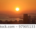 Glittering city lights from dusk 97905133