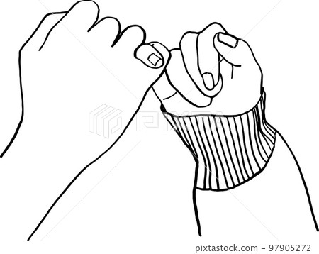 Pinky Promise Lovers People hand Hand drawn line art illustration Pinky Promise Lovers People hand Hand drawn line art illustration 97905272
