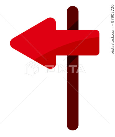 簡單的圓箭頭木簽紅色 簡單的圓箭頭木簽紅色 97905720