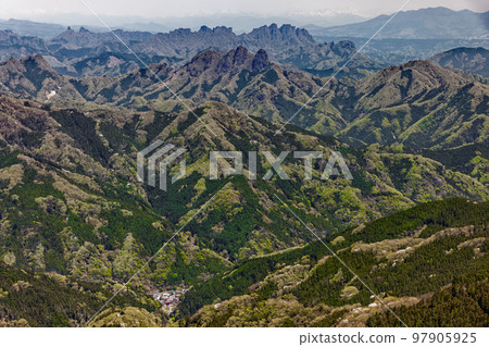 Mt. Shikadake and Mt. Myogi seen from Mt. Shirake in Western Joshu Mt. Shikadake and Mt. Myogi seen from Mt. Shirake in Western Joshu 97905925