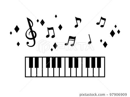 Cute musical note background material Cute musical note background material 97906909