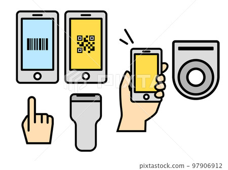 Simple electronic payment icon set Simple electronic payment icon set 97906912