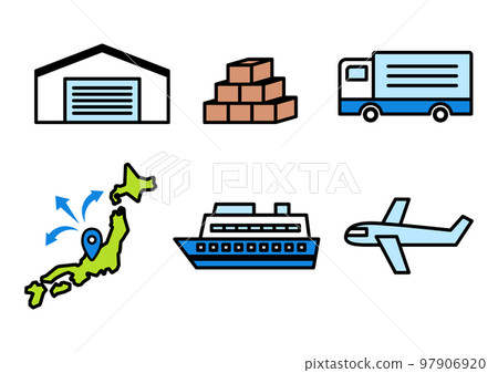 Simple transportation icon set 97906920