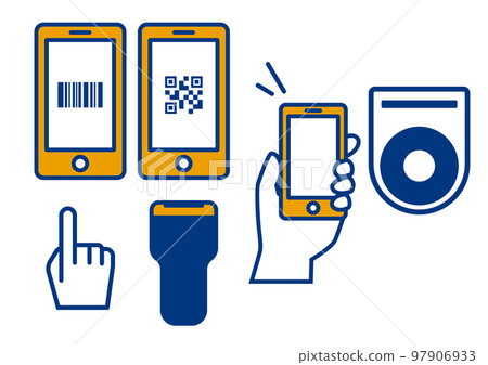 簡單的電子支付圖標集 97906933