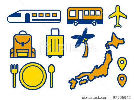 simple travel icon set simple travel icon set 97906943