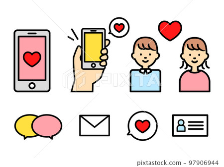 Simple matching app icon set Simple matching app icon set 97906944
