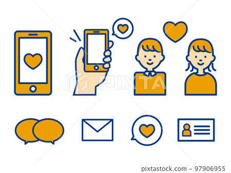 Simple matching app icon set 97906955
