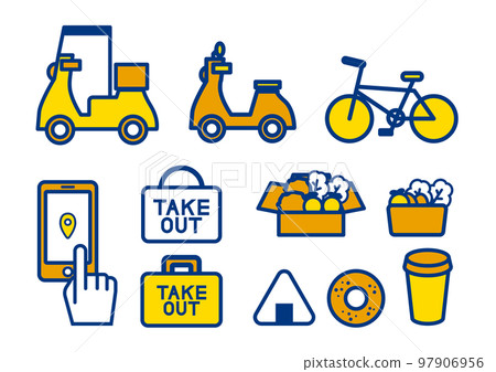 簡單的交付圖標集 簡單的交付圖標集 97906956